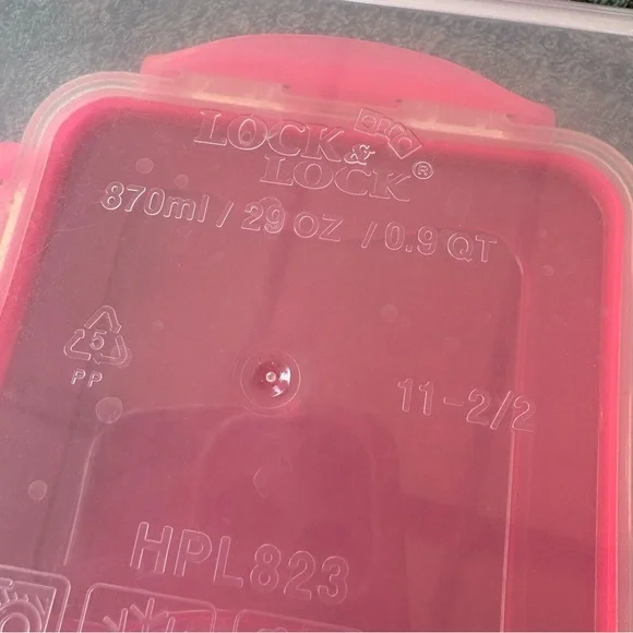 Lock & Lock Pink Food Storage Container Set of 11 - Picture 12 of 14